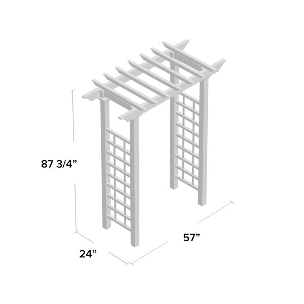 Sol 72 Outdoor Annotto 57 W 24 D Vinyl Arbor Reviews Wayfair