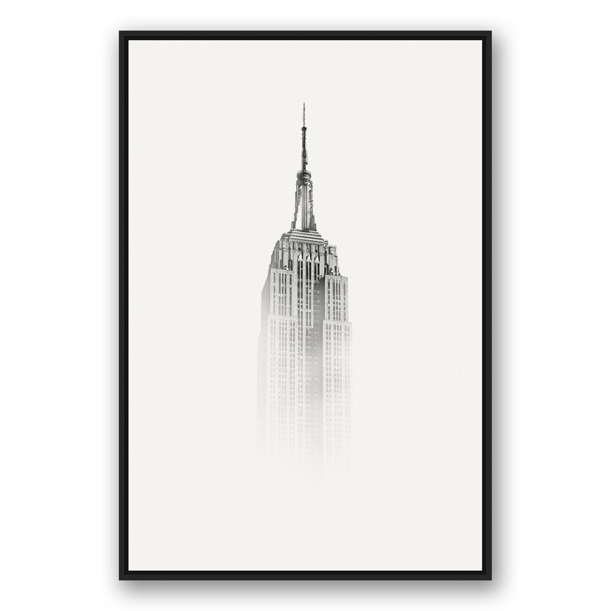 Williston Forge Foggy Empire States Building Framed Graphic Art