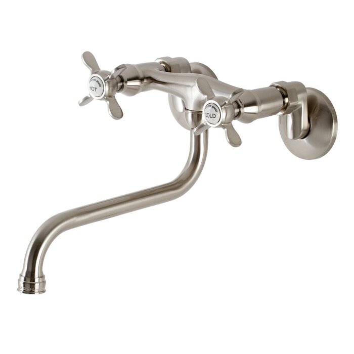 Kingston Brass Essex Two-Handle Wall Mounted Bridge Bathroom Faucet ...