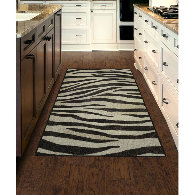 World Menagerie Metzger Animal Print Black Ivory Area Rug Reviews Wayfair