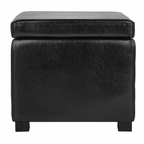 18.1" Wide Faux Leather Square Ottoman with Storage & Reviews AllModern
