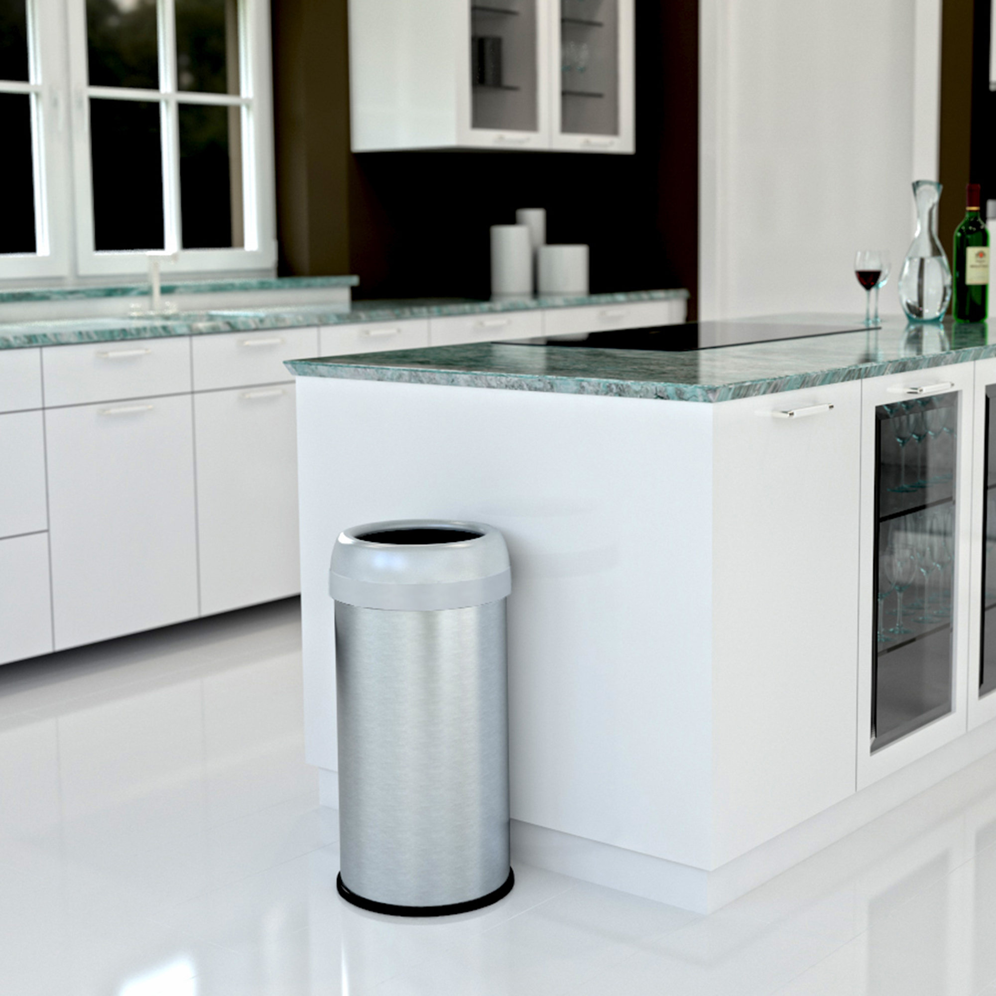 halo DualDeodorizer Stainless Steel 13 Gallon Trash Can Wayfair