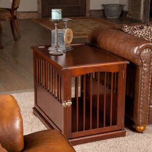 Pet Crate End Table in Walnut