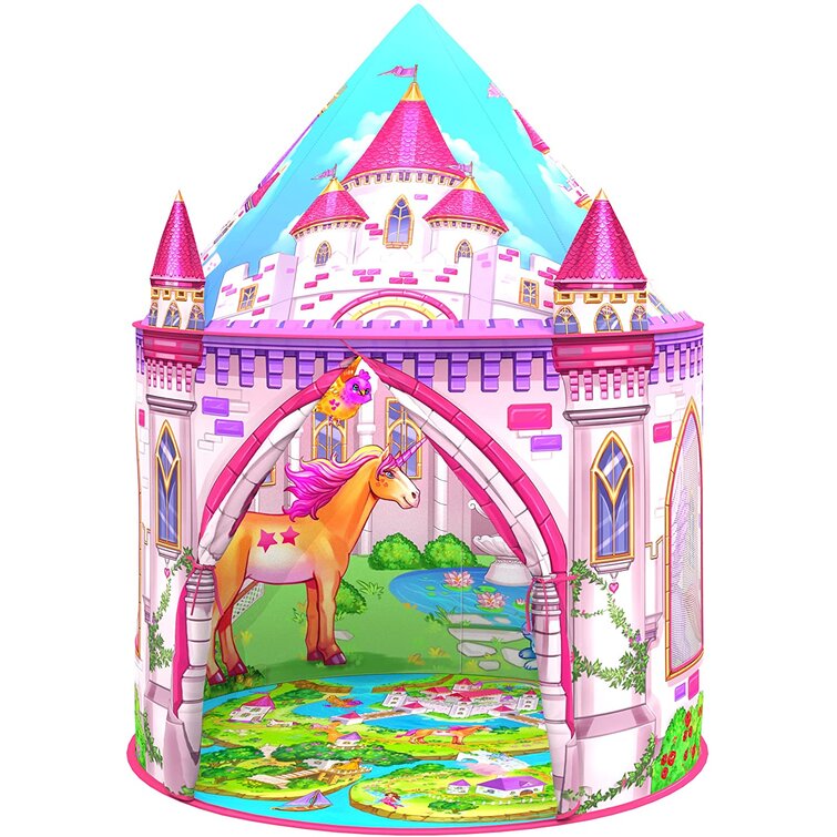 Unicorn Princess Castle Play Tent Playhouse with Unicorn HeadbandBeautiful...