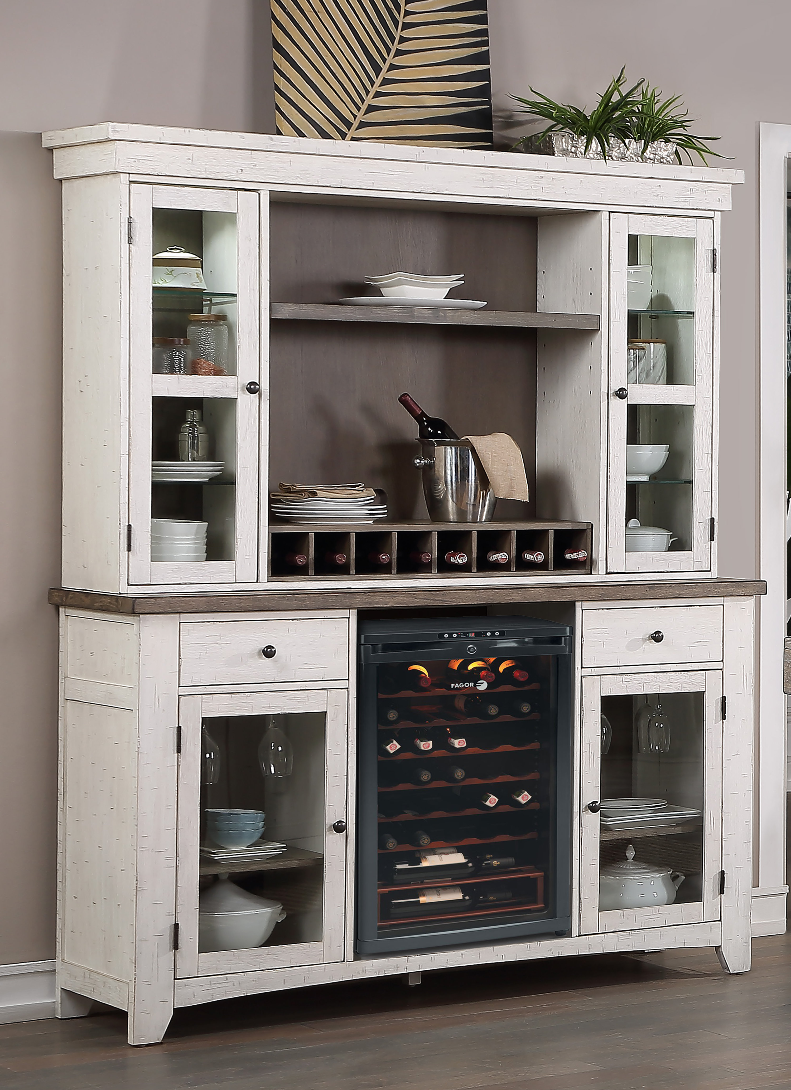 Sand & Stable Emmalyn 65'' Wide Dining Hutch with Lighting & Reviews ...