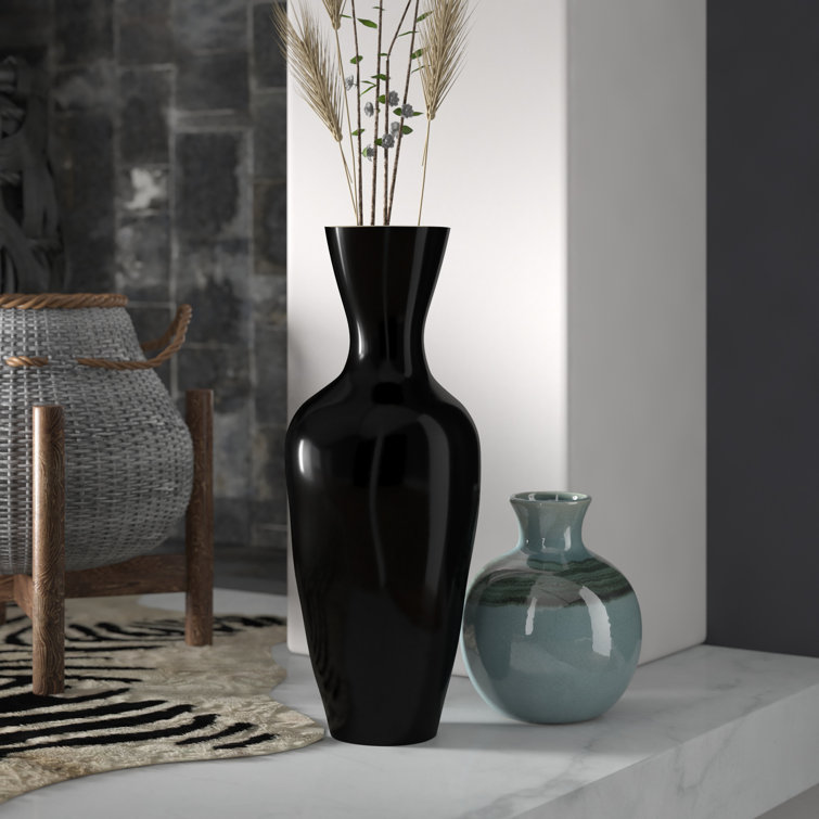 Brown Howle Handmade Wood Floor Vase