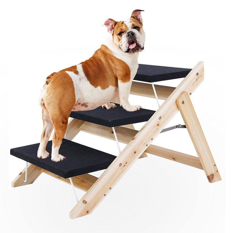 Large dog stairs for high bed clearance