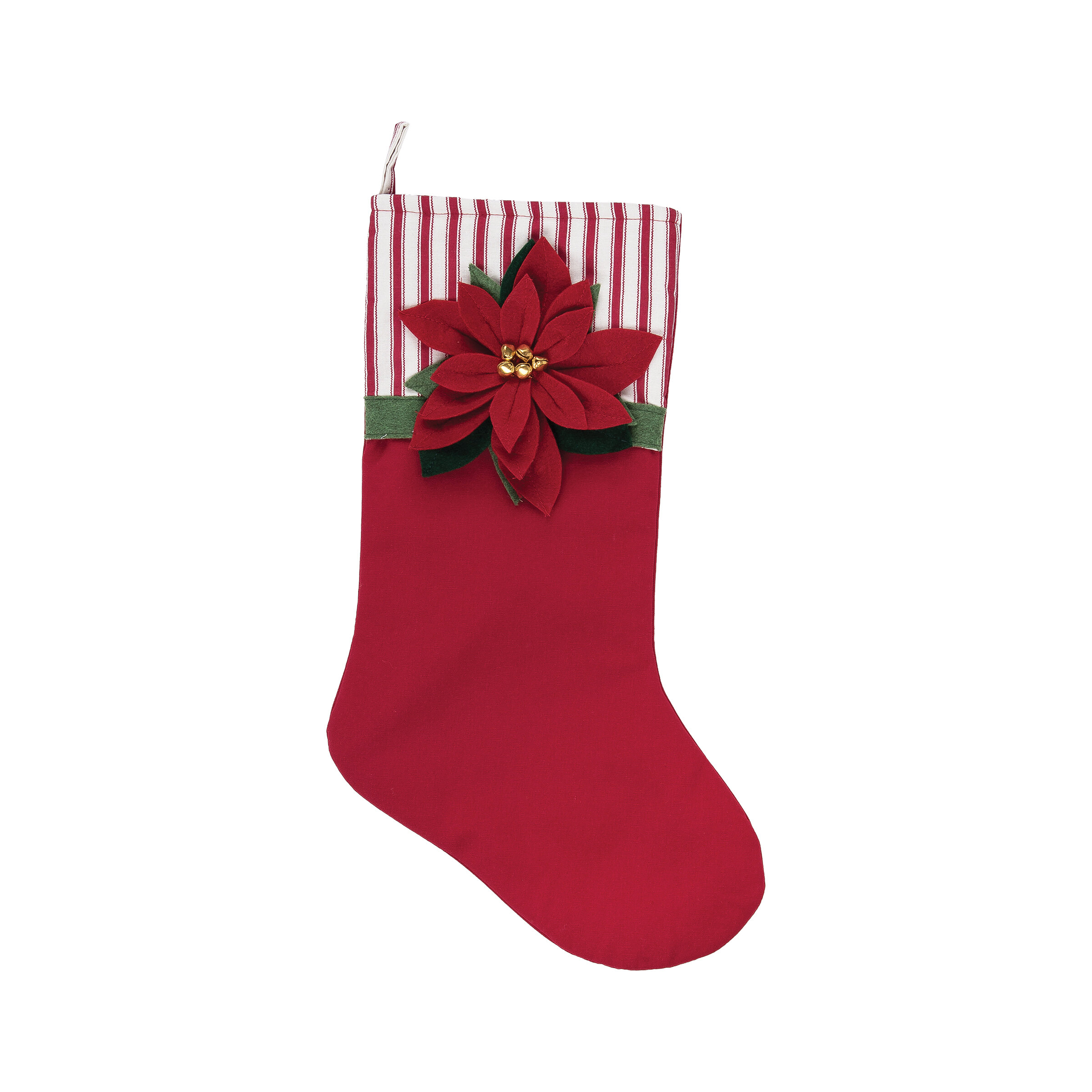 The Holiday Aisle Candy Cane Poinsettia Stocking Wayfair