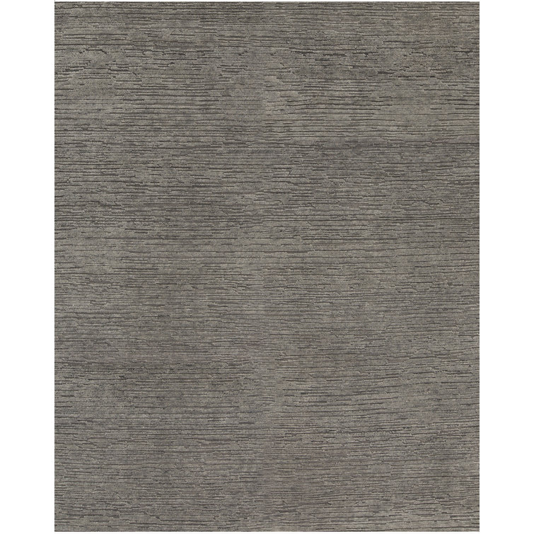 Bokara Rug Co Inc Moroccan Hand Knotted Wool Dark Gray Area Rug Wayfair