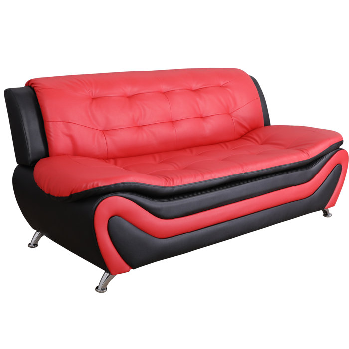 Orren Ellis Classical 3pc Sectional Sofa Set Faux Leather