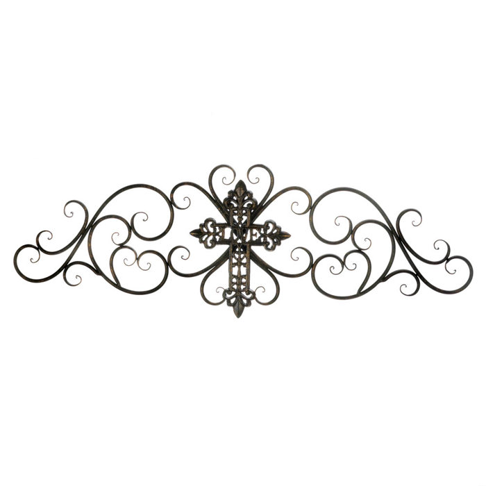 Fleur De Lis Living Cross Scrollwork Wall Decor Wayfair