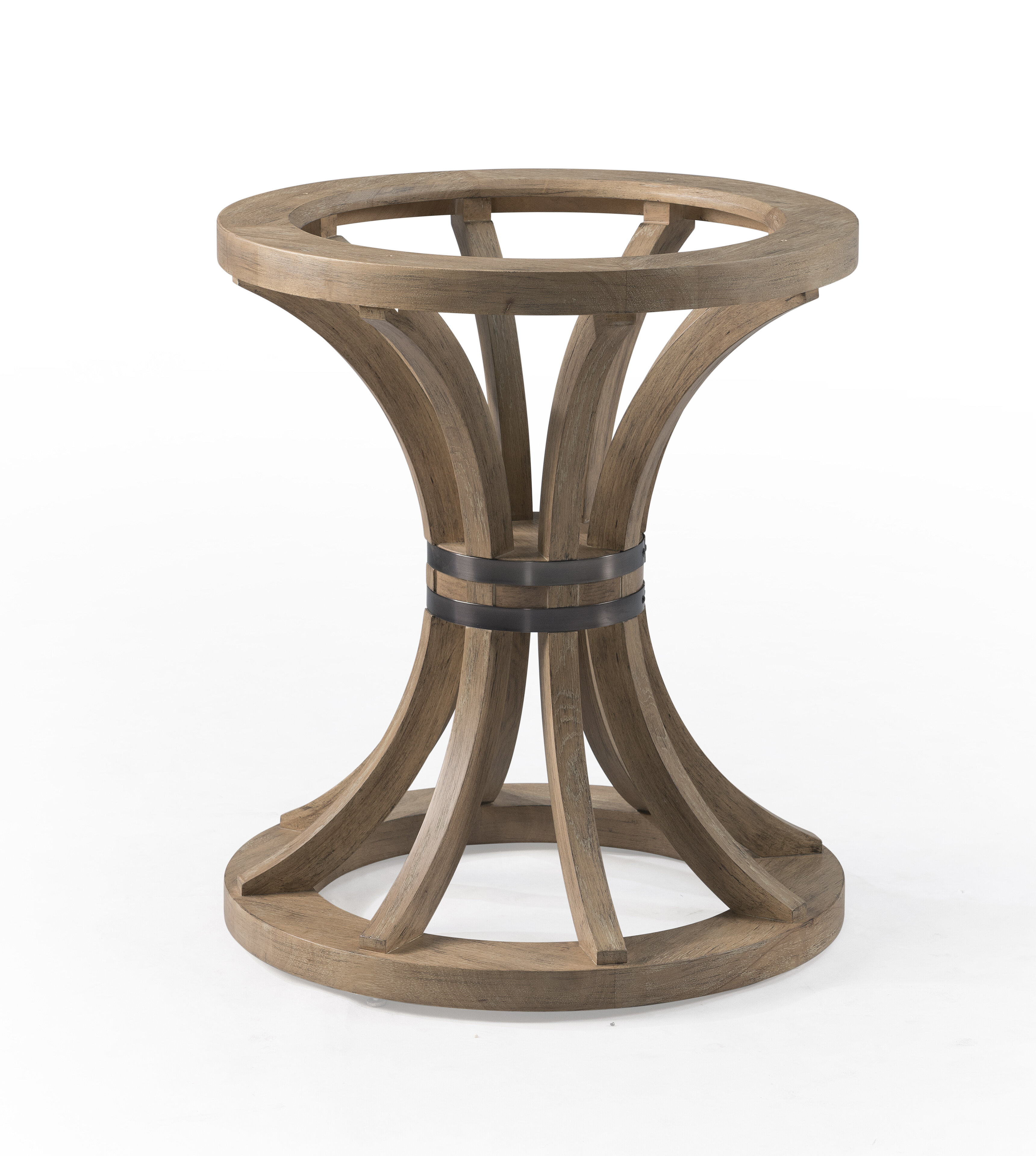 round wood table base