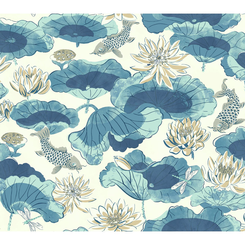 York Wallcoverings Waverly Classics Ii Lotus Lake Removable 13 5