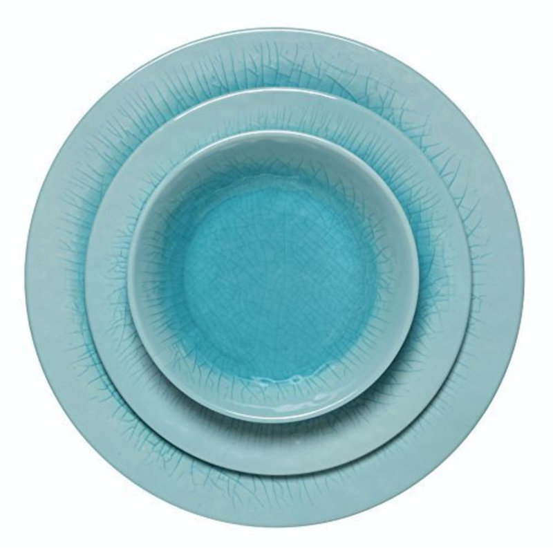 Melange 18 Piece Melamine Dinnerware Set Le Collection Melange 18 Piece Melamine Dinnerware Set Le Collection Shatter Proof And Chip Resistant Plates Bowls Color Blue Dinner Plate