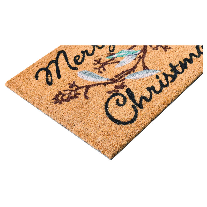 Winston Porter Kroger Merry Christmas Berries 29 In X 17 In Non Slip Outdoor Door Mat Reviews Wayfair Ca