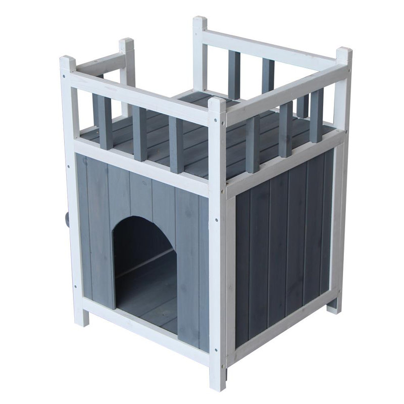 Tucker Murphy Pet Raelynn Wooden Shelter Indoor Outdoor Cat House Wayfair