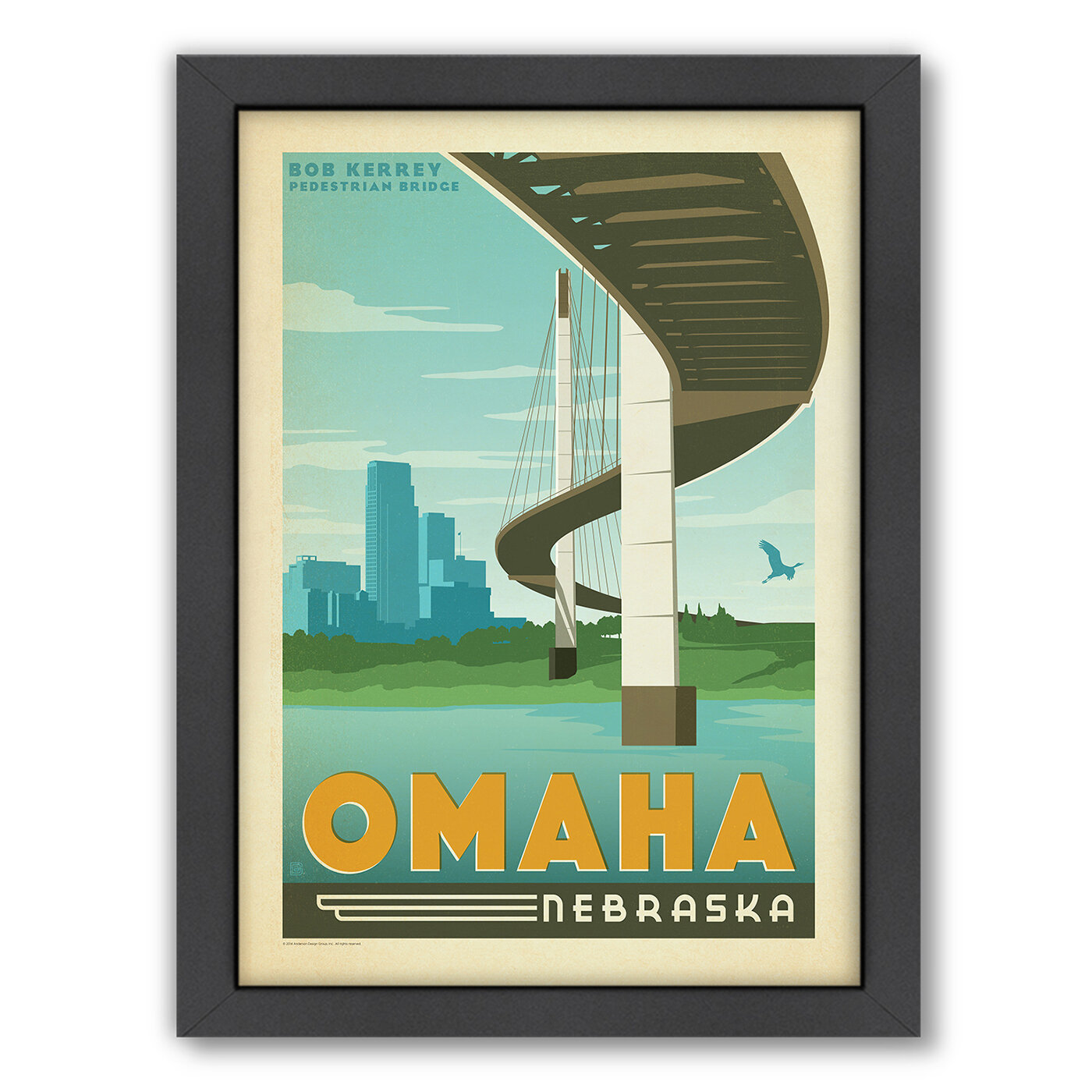Omaha By Anderson Design Group Framed Vintage Advertisement