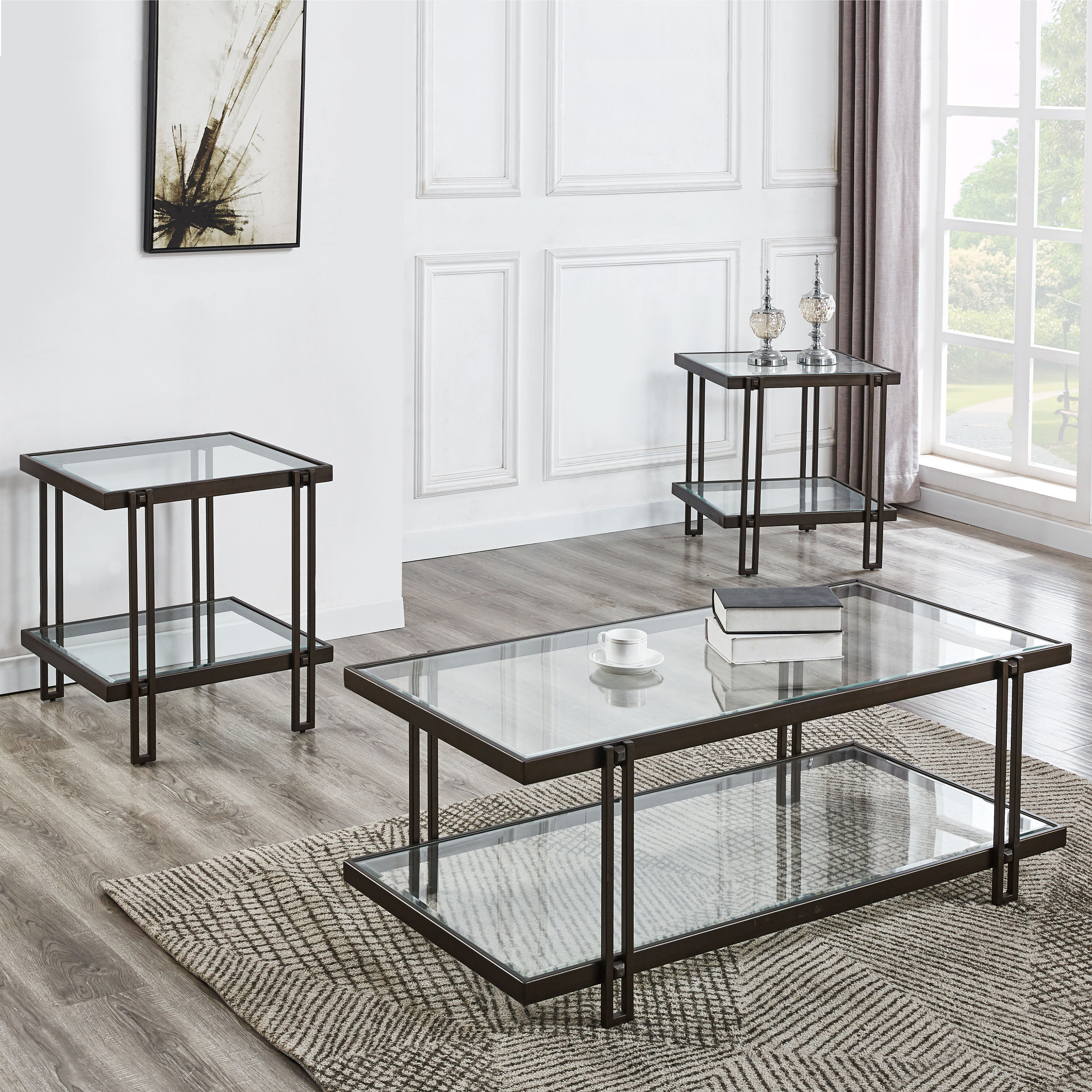 tavon 3 piece coffee table set