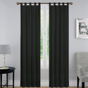 Montana Solid Sheer Tab Top Curtain Panels (Set of 2)
