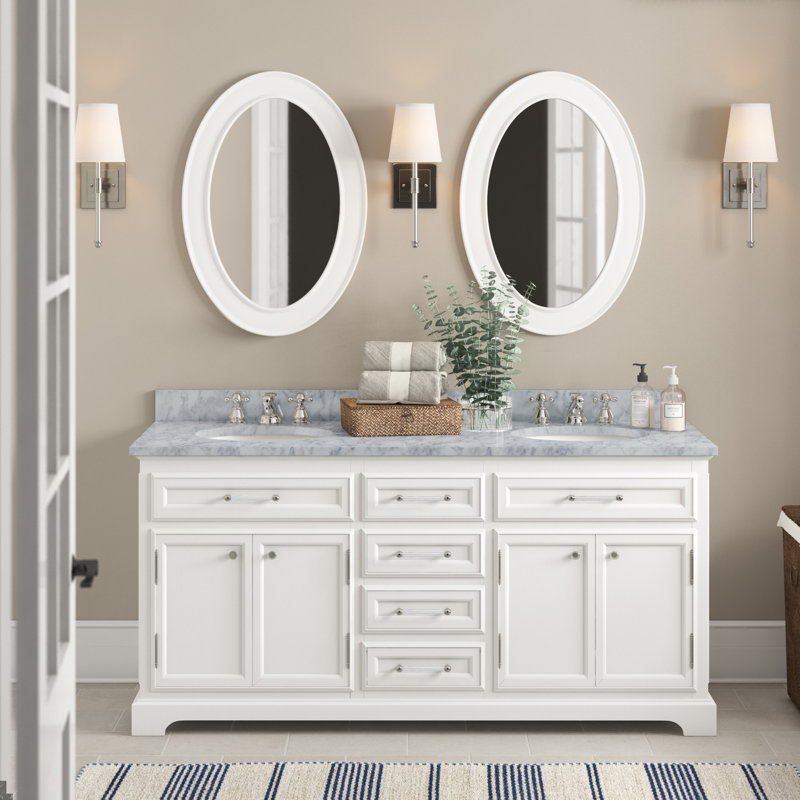 Water Creation Derby 60 W Double Sink Bathroom Vanity Set With Mirror Reviews Perigold