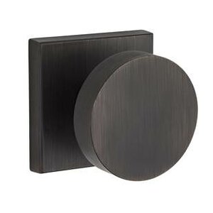 Contemporary Double Dummy Door Knob with Contemporary Square Rose