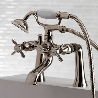 Kingston Brass AE104T1WLL Wilshire Deck Mount Clawfoot Tub Faucet 7 in Spout Reach Polished Chrome