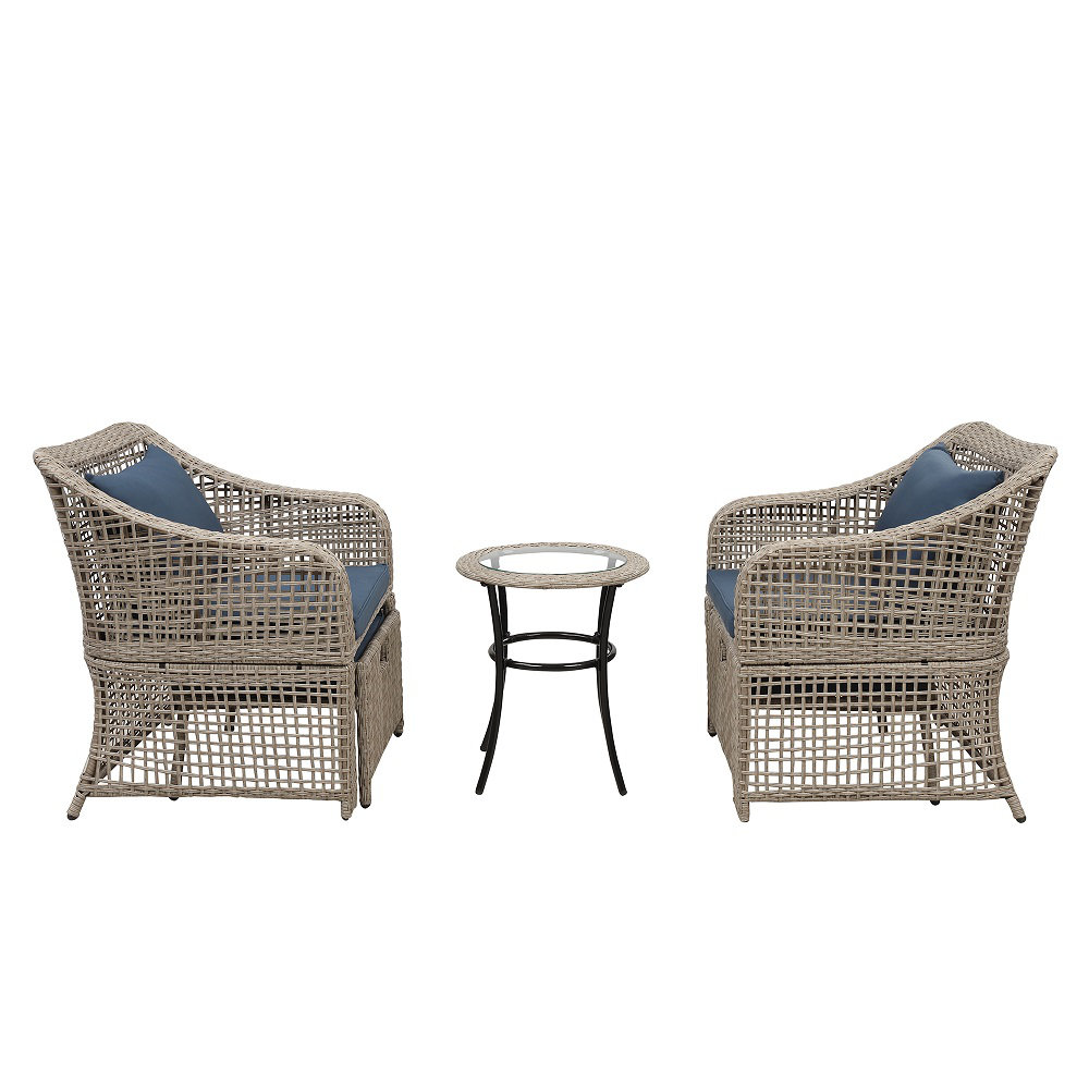 Red Barrel Studio® Wicker/Rattan 2 Person Seating Group with Cushions Wayfair