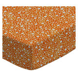 orange crib sheet