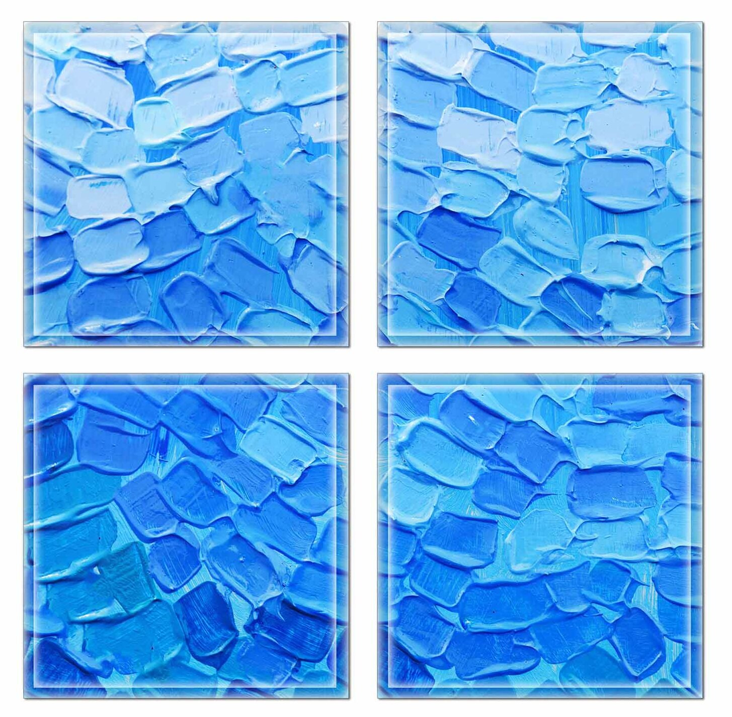 Upscale Designs By Ema 6 X 6 Glass Decorative Accent Tile In Blue Wayfair