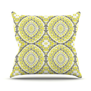 Yellow Tessellation Throw Pillow
