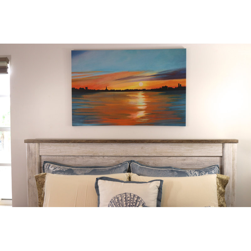 Highland Dunes Sunset On The Horizon Acrylic Painting Print On