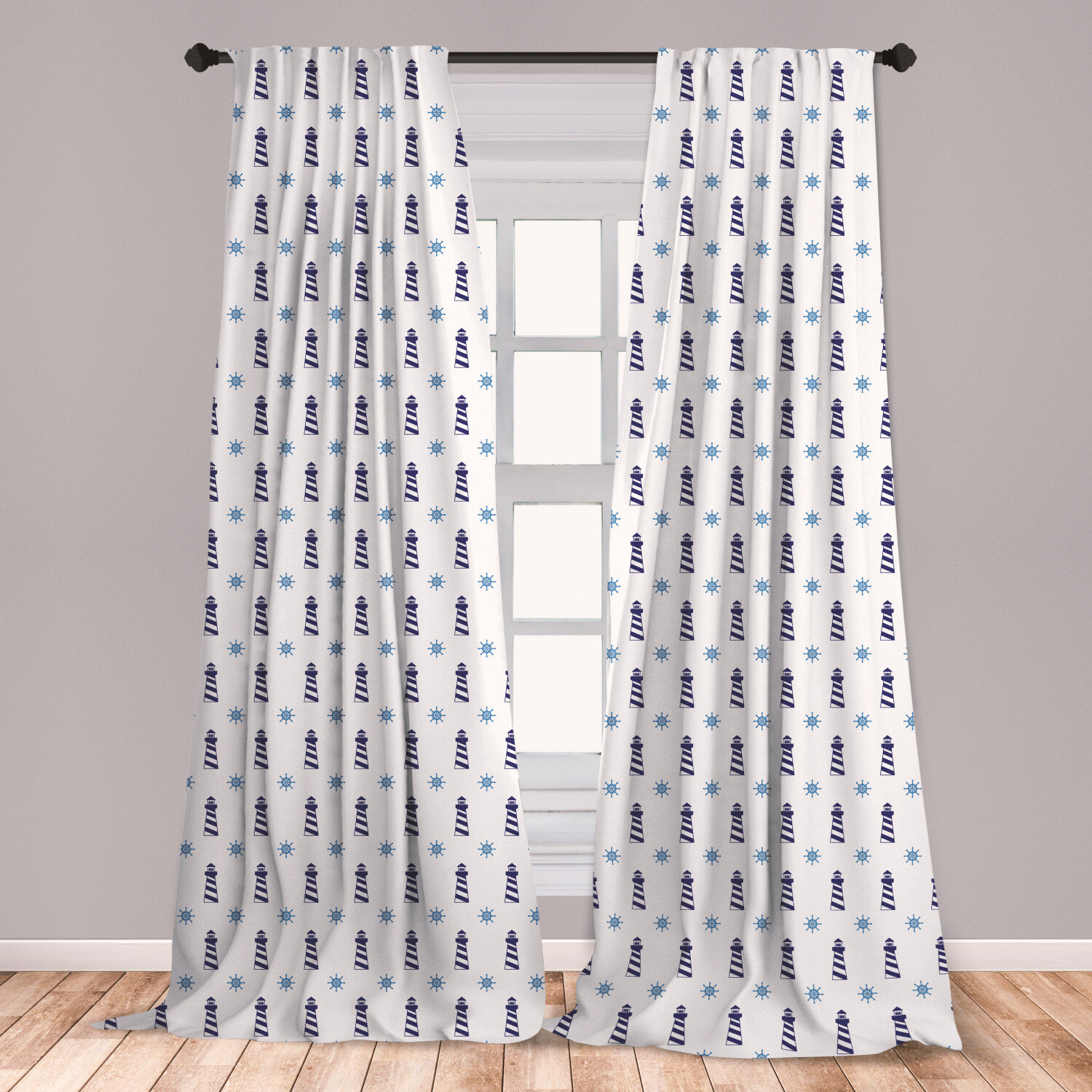 Lightweight Decorative Panels Set of 2 with Rod Pocket 56 x 84 Ambesonne 4th of July Window Curtains Blue White Stars and Stripes Pattern American Flag Inspired Patriotic Theme 