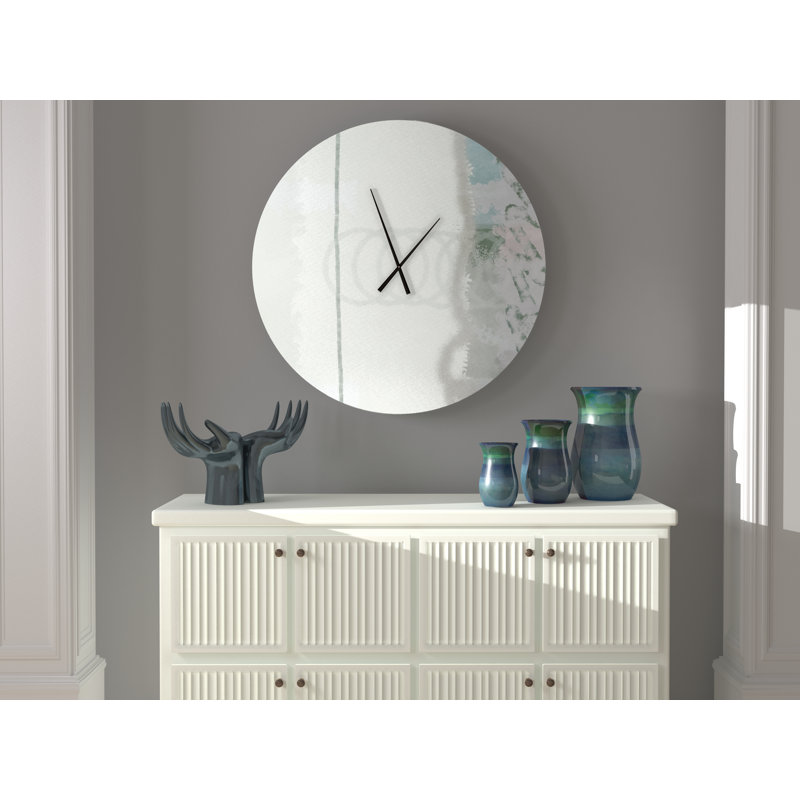 Ebern Designs Sanctioned Arresting Abstract Metal Wall Clock Wayfair