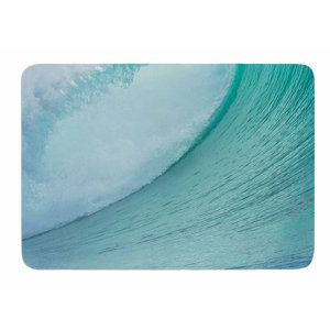 Ocean Blue Wave by Susan Sanders Bath Mat