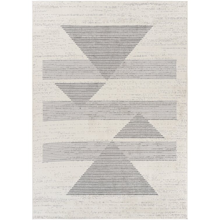 George Oliver Oreilly Geometric Gray Area Rug Reviews Wayfair