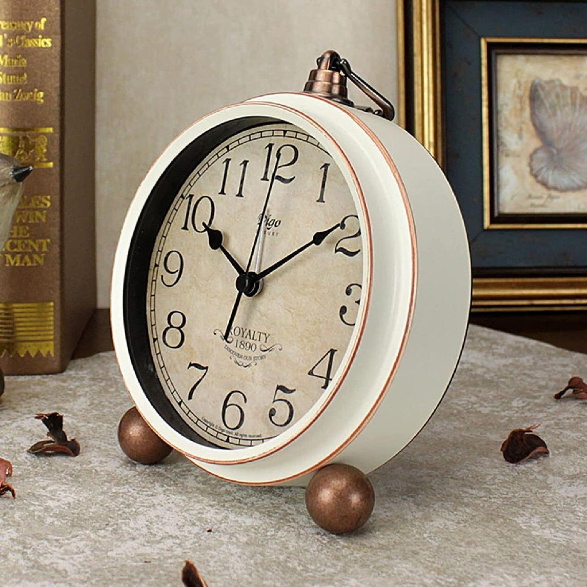 Brand New Arabic Numeral Alarm Clock Silent Bedside Bedroom Hang Stand 3 Colours 