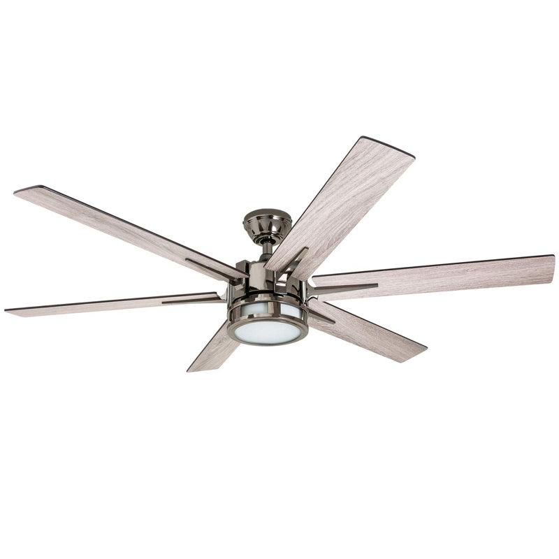 Ivy Bronx 56 Osakis 6 Blade Led Standard Ceiling Fan With Remote Control And Light Kit Included Reviews Wayfair