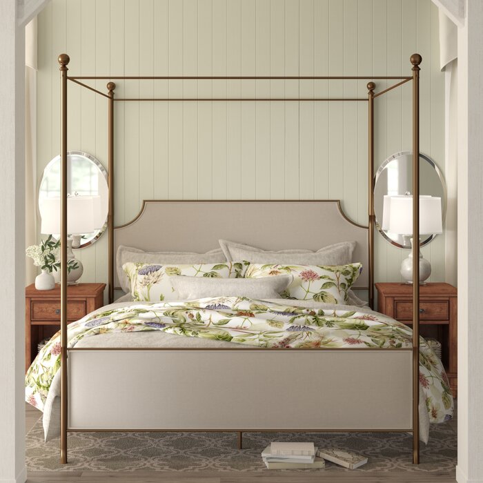 Willison Bedroom Collection Upholstered Canopy Bed