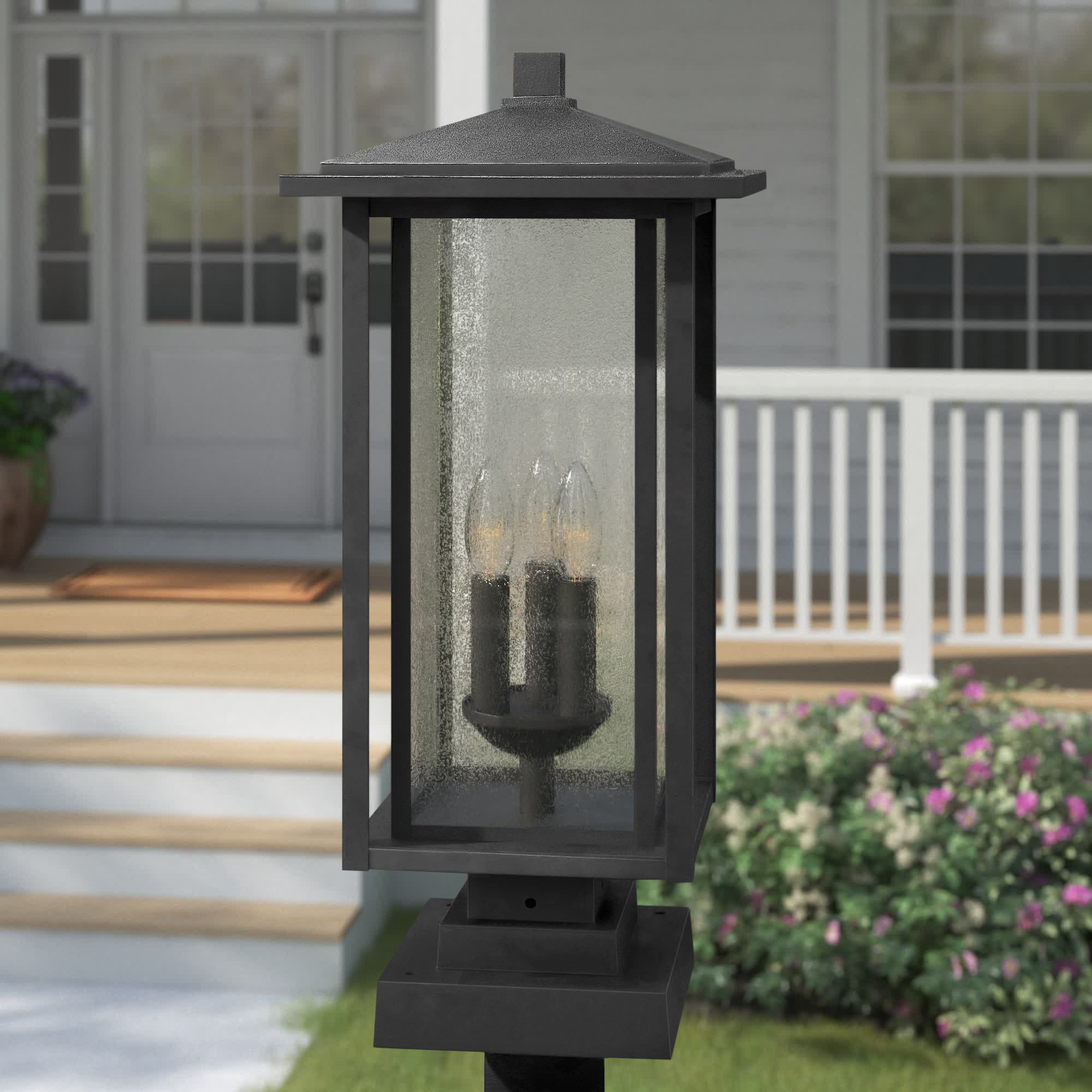 Lark Manor Iwan 24.37'' H Hardwired Pier Mount Light & Reviews | Wayfair