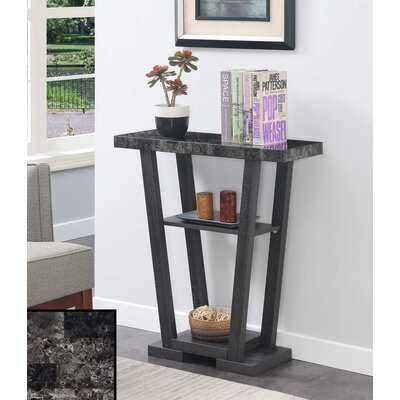 Andover Mills Riley 31.5" Console Table  Color: Faux Black Marble/Weathered Gray