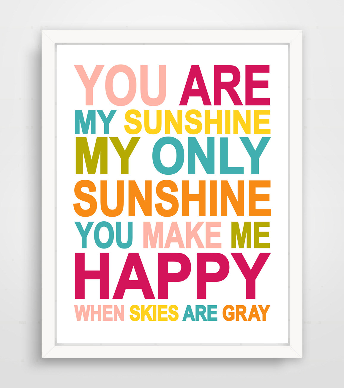 Finny And Zook You Are My Sunshine My Only Sunshine Personalized Paper Print Reviews Wayfair