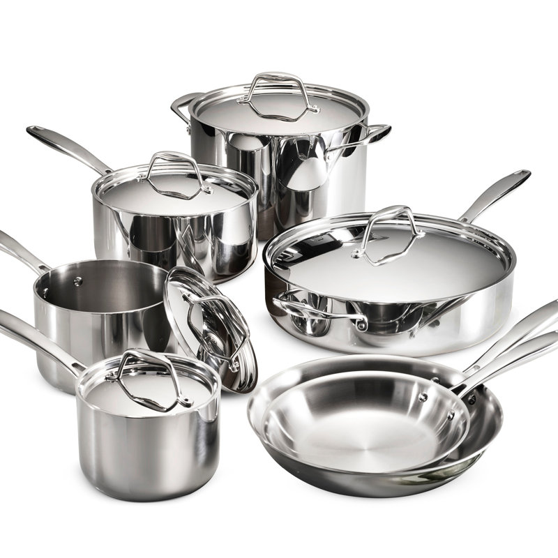 Tramontina Gourmet Tri Ply Clad 12 Piece Stainless Steel Cookware