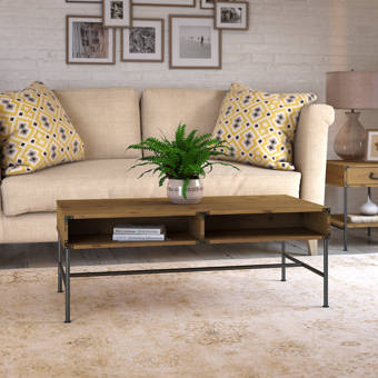 Orren Ellis Ashburt Pedestal Coffee Table Wayfair