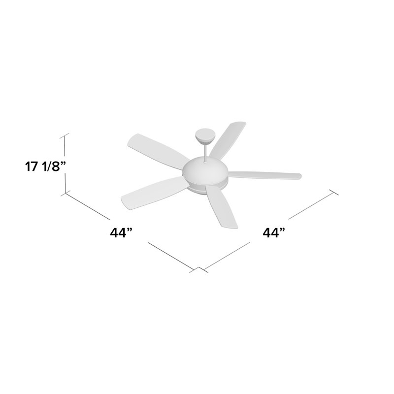 Mercury Row 44 Beltran 5 Blade Ceiling Fan Light Kit Included