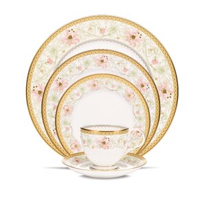 Blooming Splendor Bone China 5 Piece Place Setting, Service for 1