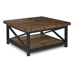 square industrial coffee table