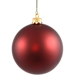 Christmas Ball Ornament with Cap (Set of 6)