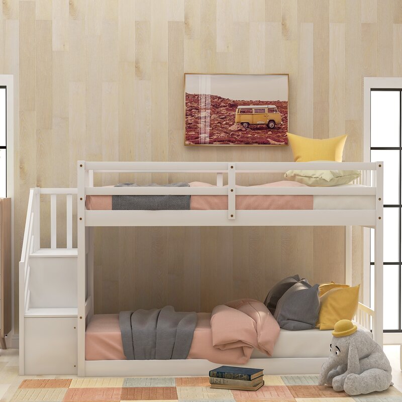 wooden bunk bed shelf