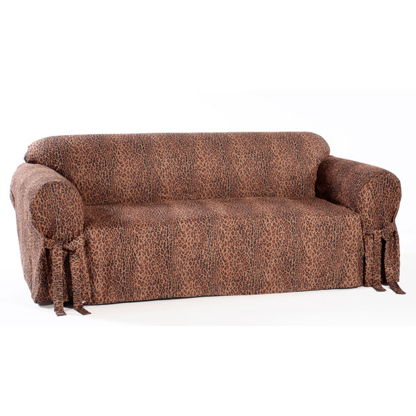 Clic Slipcovers Leopard Print Box Cushion Sofa Slipcover Wayfair