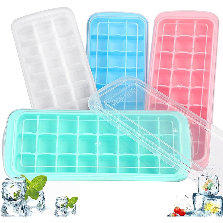 Ice Cube Tray Freezer with Lid Cover White Made by Design
